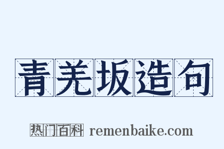 青羌坂造句是什么意思的图片